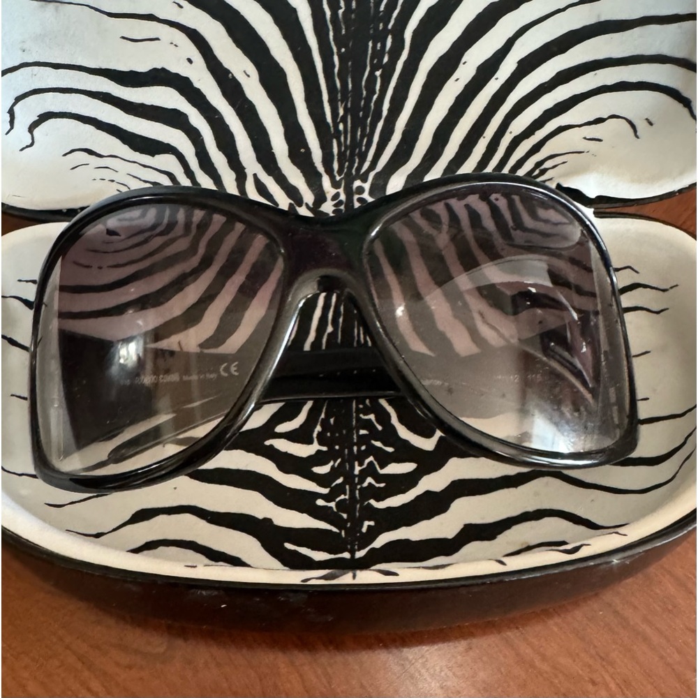 Roberto Cavalli oversized black vintage sunglasses.